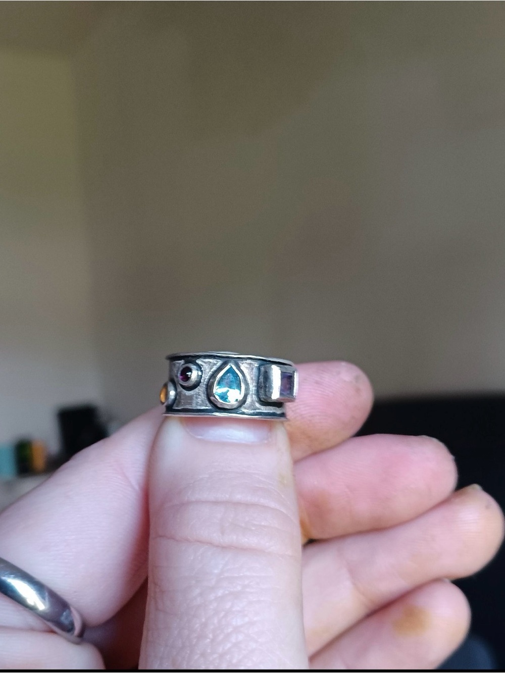 Vintage Michou Sterling Silver Multi Gemstone - Picture 2 of 6